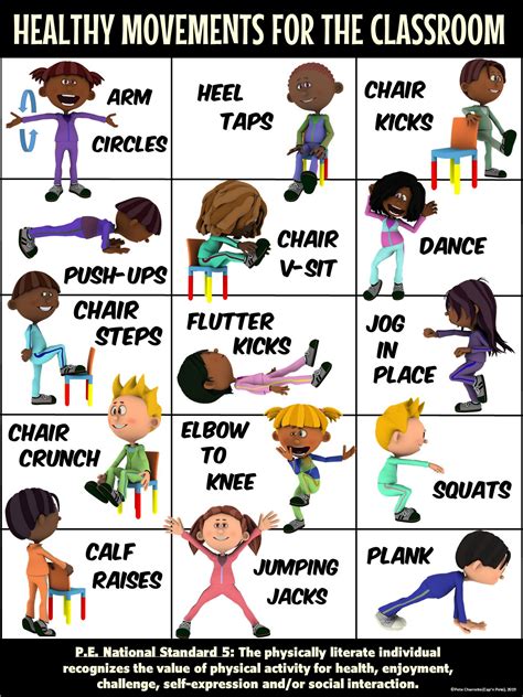 Pe Poster Valuing Physical Activity Series Healthy Movements For The