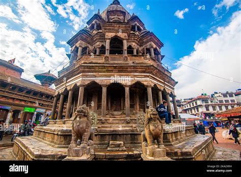 The Chyasi Deval Krishna Temple At The Patan Durbar Square In The