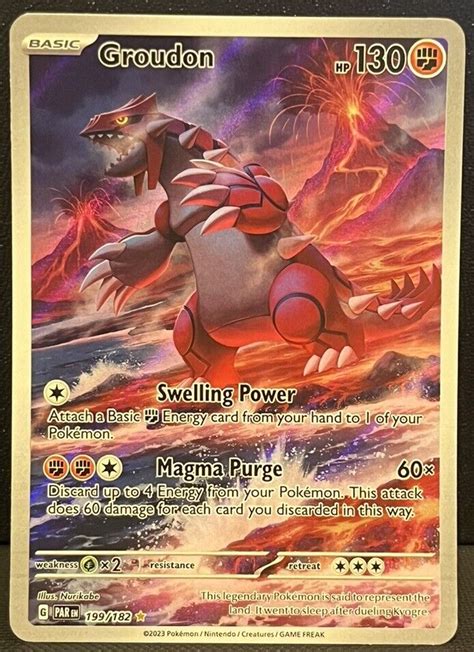 Groudon Paradox Rift Illustration Rare Swsh Pokemon Tcg Near