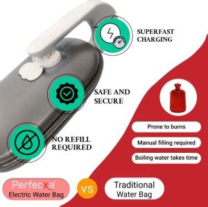 Perfecxa Electric Hot And Cold Water Bag For Muscle Joint Back And Period Cramps Pain Relief
