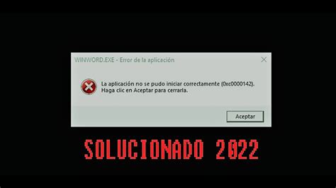 La AplicaciÓn No Se Pudo Iniciar Correctamente 0xc0000142 Microsoft