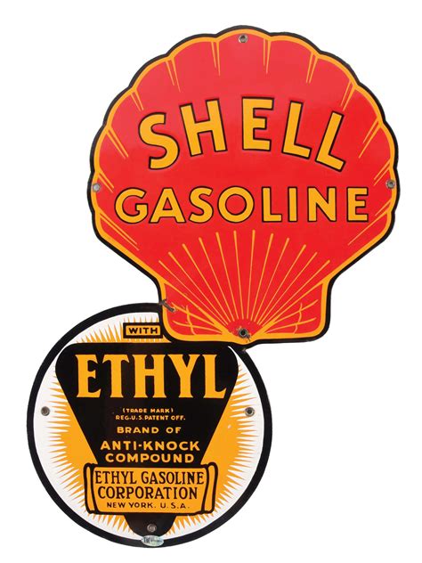 Lot Detail - EXTREMELY RARE SHELL ETHYL GASOLINE "EIGHT BALL" PORCELAIN