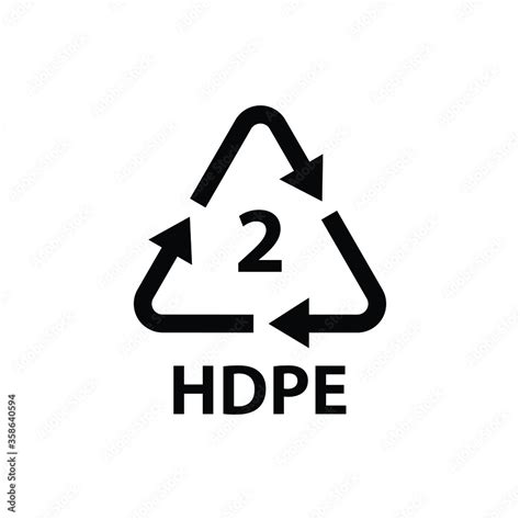 Plastic Recycling Symbol Hdpe Plastic Code Vector Illustration