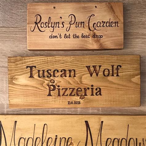 Wood Burned Sign Etsy