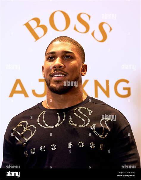 Boxer Anthony Joshua At The Hugo Boss Store On Regent Street London