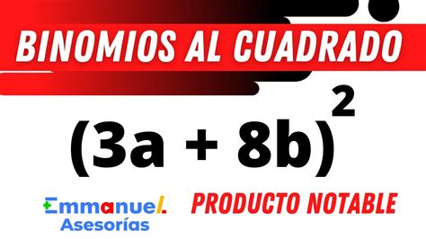 Lgebra Ejercicios De Productos Notables Binomios Al Cuadrado