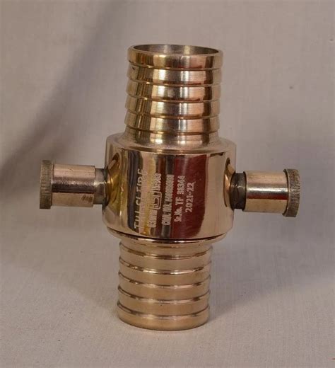 Golden Brass Short Branch Pipe Nozzle For Fire Fighting Size 1 2