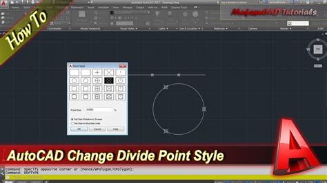 Autocad Tutorial Change Divide Point Style Youtube