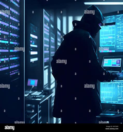 Artificial Intelligence Generated Image Of The Cyber Crime Hacker In