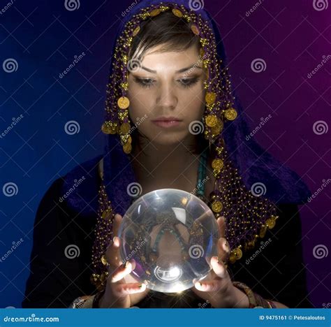 Fortune-teller With Crystal Ball Royalty-Free Stock Photo ...