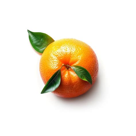 Premium Photo Fresh Orange With Green Leaf Generative Ai