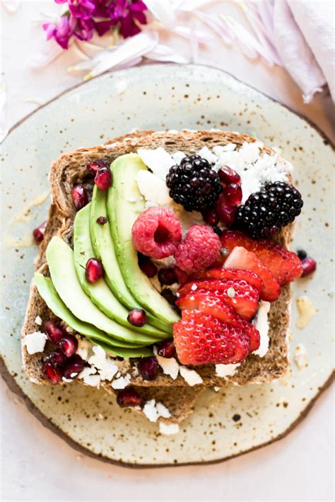 Avocado Goat Cheese Toast With Berries Two Ways Nutritious Eats