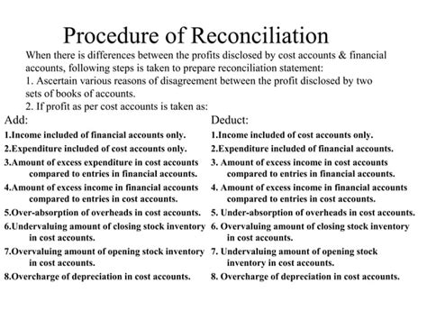 Reconciliation Ppt