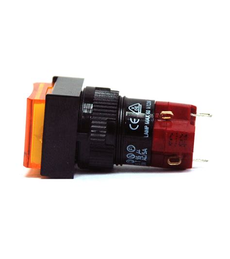 1pc DECA Push Button Switch D16LAT1 1ab SPST Alternate Bulb Lamp ACDC