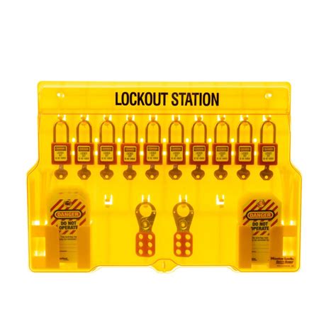 Buy Master Lock 1483bp410 Lockout Tagout Padlock Station Yellow Online