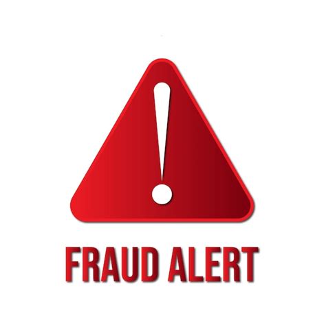 Premium Vector A Red Triangle With The Word Fraud Alert On It