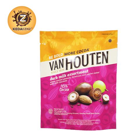 Chocolate Van Houten Panned Dark Milk Assortment Bag G Coklat