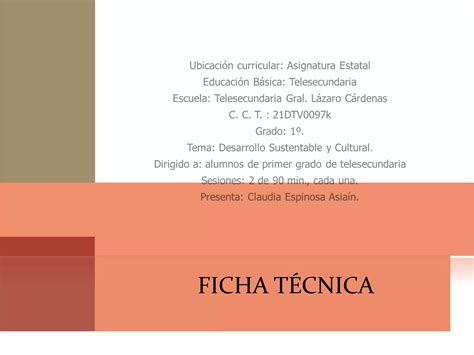 Ficha Tecn Para Slide Ppt