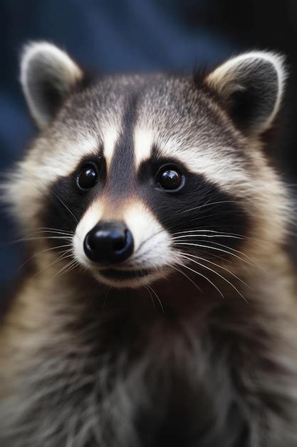 Premium Photo A Raccoon With A Black Nose And Black Nose