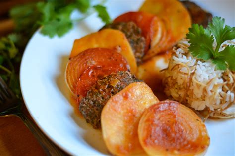 Baked Kafta And Potatoes Simply Lebanese