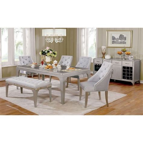 Benzara Bm166157 Wooden Bench With Comfy Cushioned Seat Gray