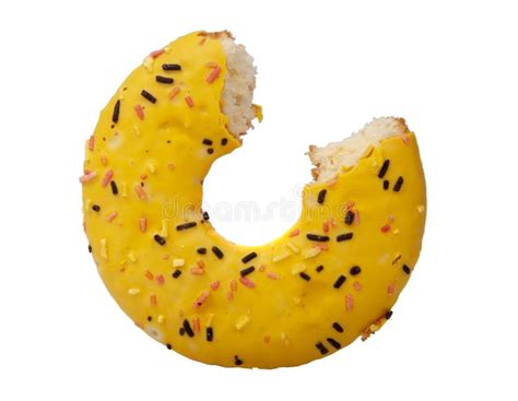 Yummy Amarillo Donut Aislado En Blanco Imagen De Archivo Imagen De