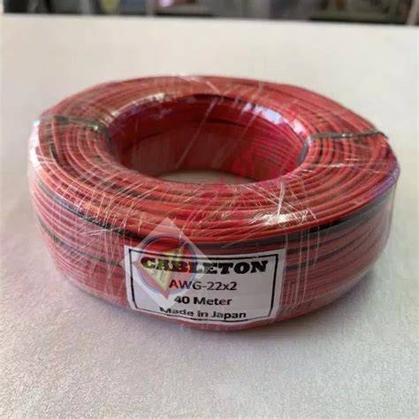 Jual Kabel Inti 2 AWG 22 Serabut Tembaga Merah Hitam Made In Japan