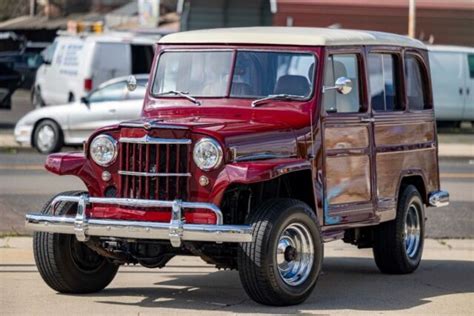 Willys Jeep Wagon Miles Burgundy Wagon V L R For Sale