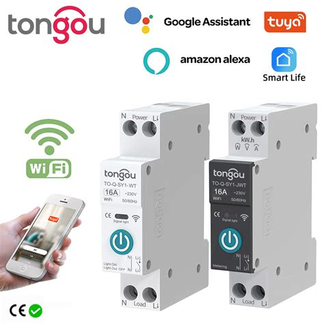 Tuya Wifi Smart Circuit Breaker With Metering P A Din Rail For Smart