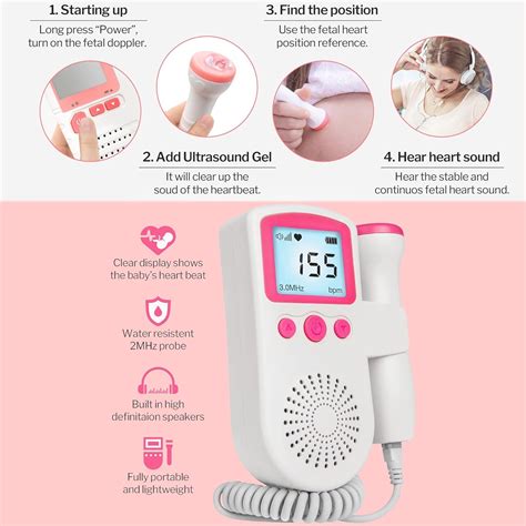 Fetal Doppler For Pregnancy Baby Heartbeat Doppler For Pregnancy