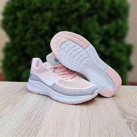 Купить Найк Зум Женские кроссовки на лето текстильные пудровые Nike ...