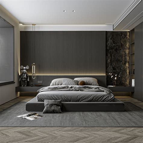 ArtStation - Black modern bedroom 01 - Free Download | Resources