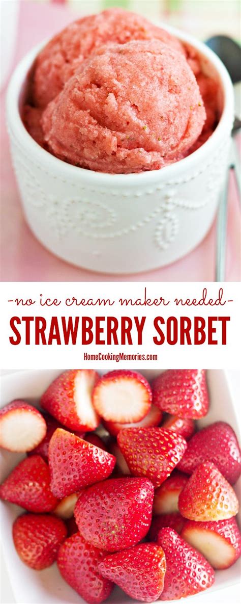 Easy Strawberry Sorbet Recipe Without An Ice Cream Maker Recipe