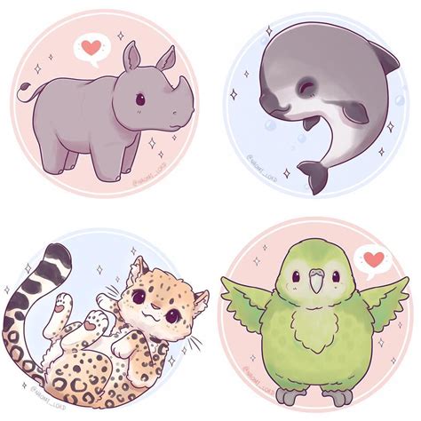 kawaii cute drawings  animals easy  tahlia loyau blog