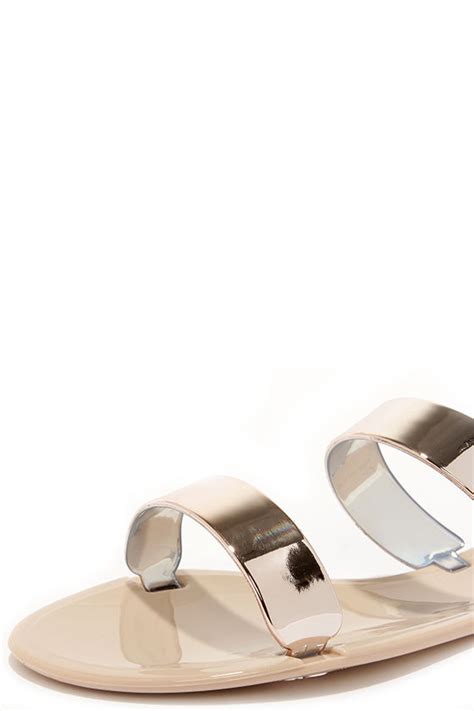 Cute Nude Sandals Slide Sandals Jelly Sandals