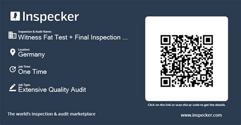 Witness Fat Test Final Inspection Documental Review Inspection