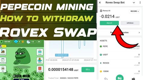 Pepe Telegram Airdrop Withdraw Pepe Token Sell Rovex Swap I Pepe Miner