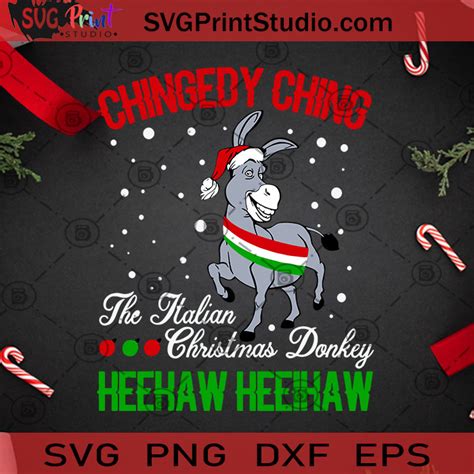 Christmas Donkey Italian Xmas SVG, Merry Christmas SVG, Donkey SVG