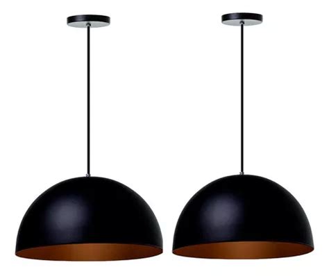 Lustre Pendente Meia Lua Preto Cm Kit Unidades Parcelamento Sem