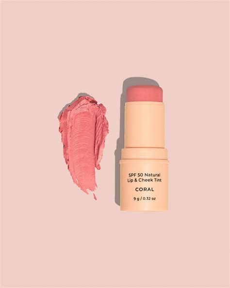 Avocado Zinc Spf 50 Natural Lip And Cheek Tint Coral — Aruma Skin