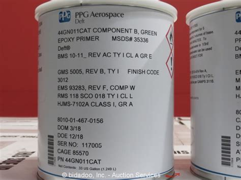 Ppg Green Epoxy Primer Lot Online Only Equipment Auction 110