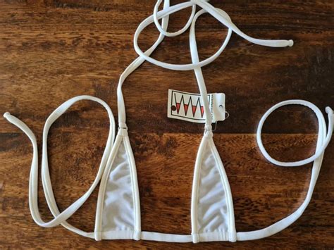 NEW WICKED WEASEL Microminimus 312 Matt Lycra Bikini Tri Top Ivory Micro 70 00 PicClick AU