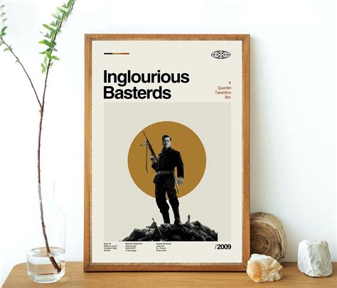 Inglourious Basterds Brad Pitt Minimalist Movie Poster – Aesthetic Wall ...