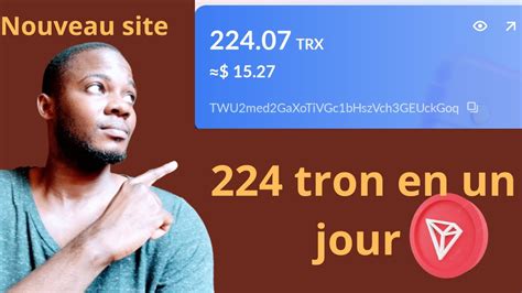 Comment Miner Tron En Un Jour Sans Investissement Youtube