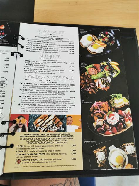 Menu Au A M D Jeuner D Ner Vimont Restaurant Laval Boulevard Des