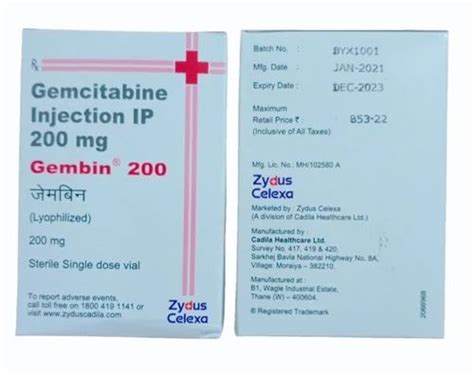 Mg Gemcitabine Injection Ip At Box Gemcite Injection In