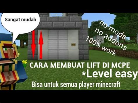 Cara Membuat Lift Di Minecraft Tutorial Minecraft Youtube