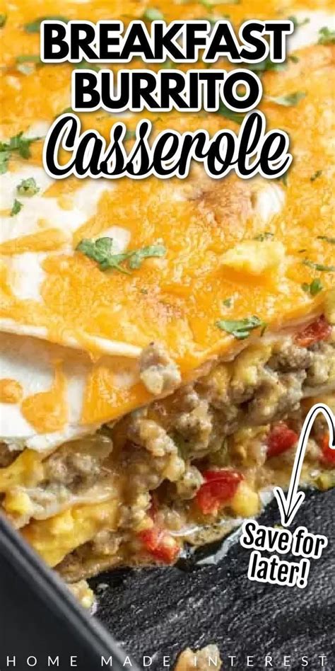 Breakfast Burrito Casserole In 2024 Breakfast Recipes Easy Breakfast Casserole Easy Best