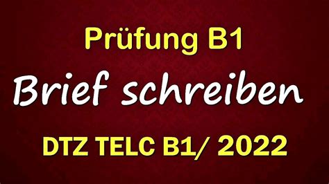 Pr Fung B Brief Schreiben Dtz Telc B Brief Schreiben Neu