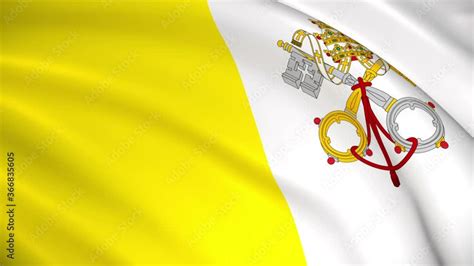 Vatican City National Flag K Seamless Loop Animation Of The Vatican